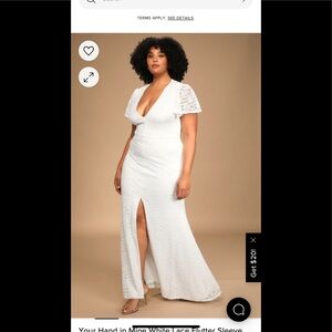 Lulus Lace Wedding Dress BRAND NEW!